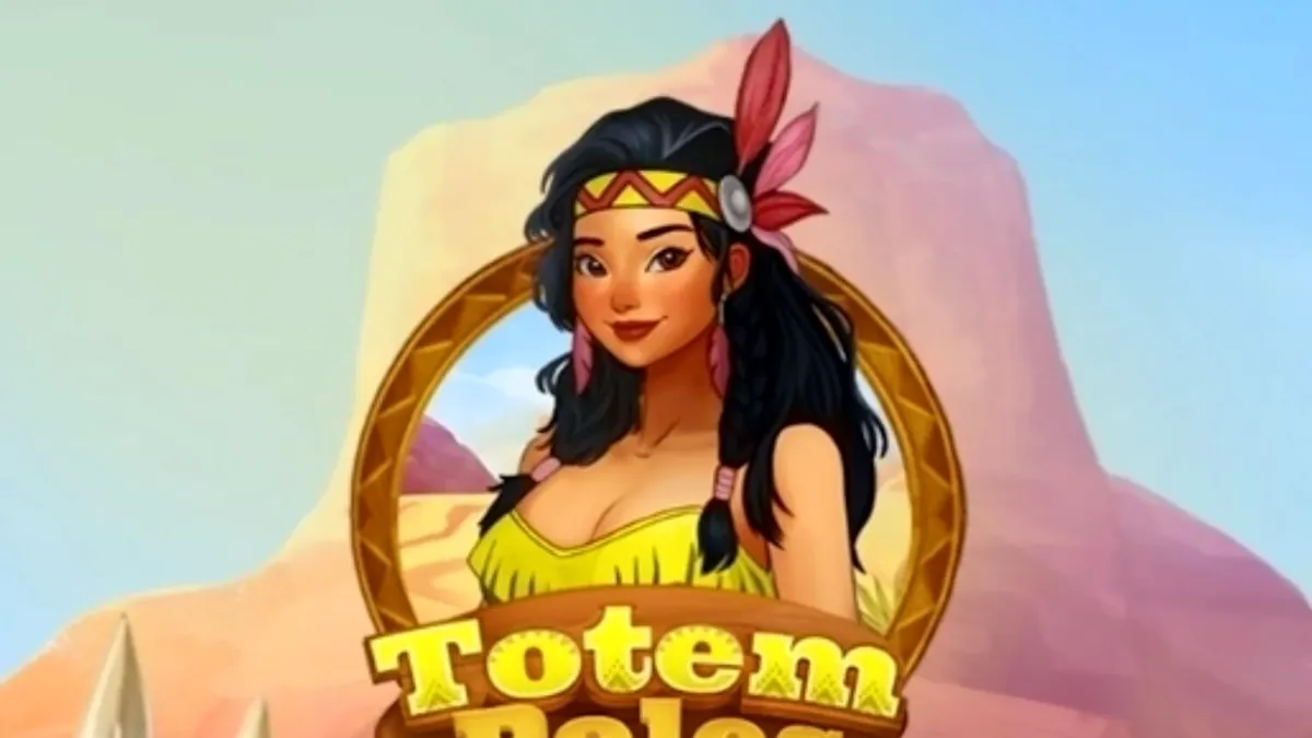 Tampilan visual slot Totem Poles dengan tema budaya penduduk asli Amerika