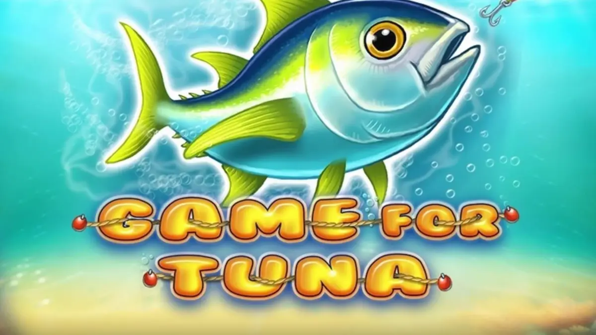 Tampilan visual slot Game For Tuna dengan tema bawah laut dan simbol ikan tuna